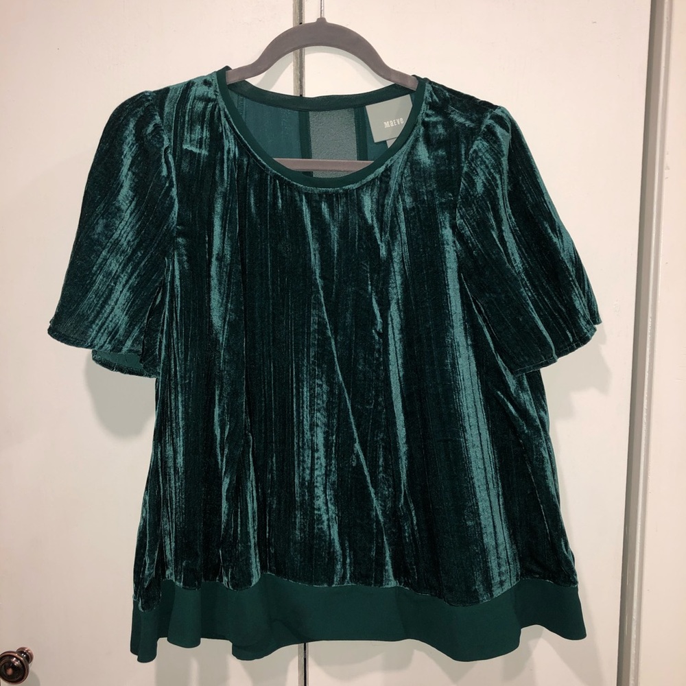 Anthropologie Velvet Top